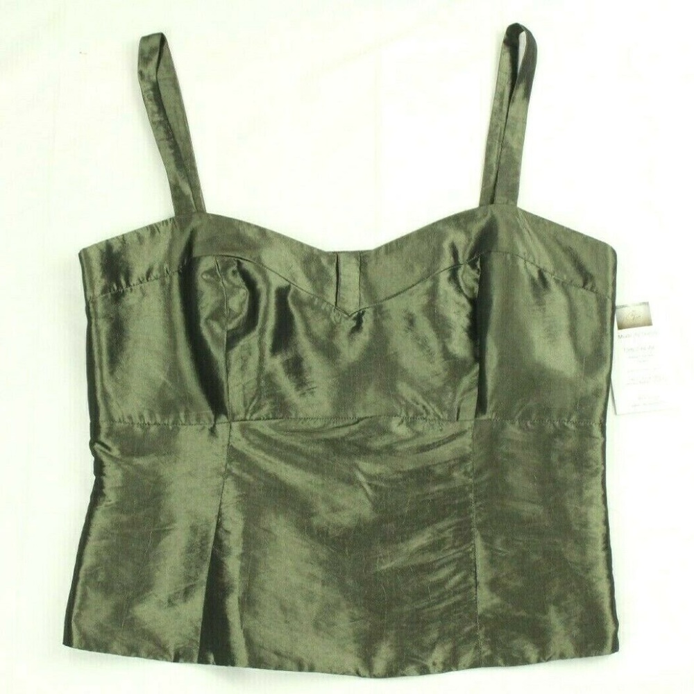 Simon Chang Women's Cami Olive Green Top